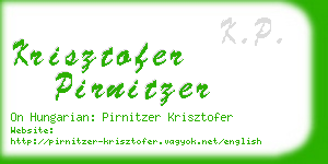 krisztofer pirnitzer business card